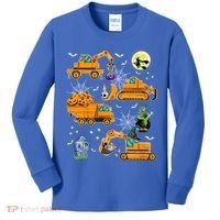 Construction Vehicle Halloween Crane Truck Pumpkin Boys Kids Long Sleeve Shirt thumb 0