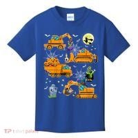 Construction Vehicle Halloween Crane Truck Pumpkin Boys Kids T-Shirt thumb 0