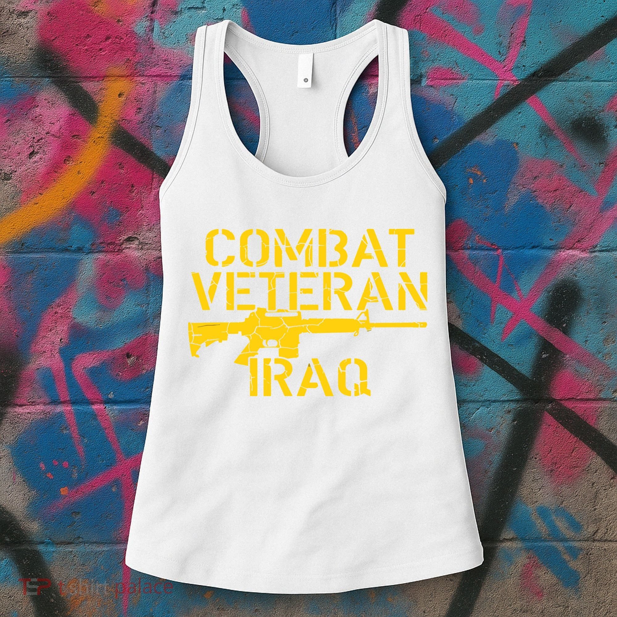 Combat Veteran Iraq For Proud American Vets Women's Tank Top