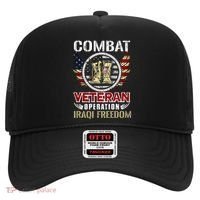 Combat Veteran Iraqi Freedom American Military Gift Hat thumb 0