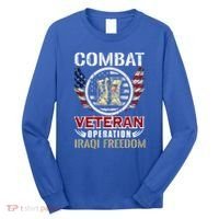 Combat Veteran Iraqi Freedom American Military Gift Long Sleeve Shirt thumb 0
