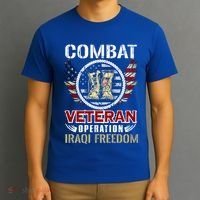 Combat Veteran Iraqi Freedom American Military Gift T-Shirt thumb 3