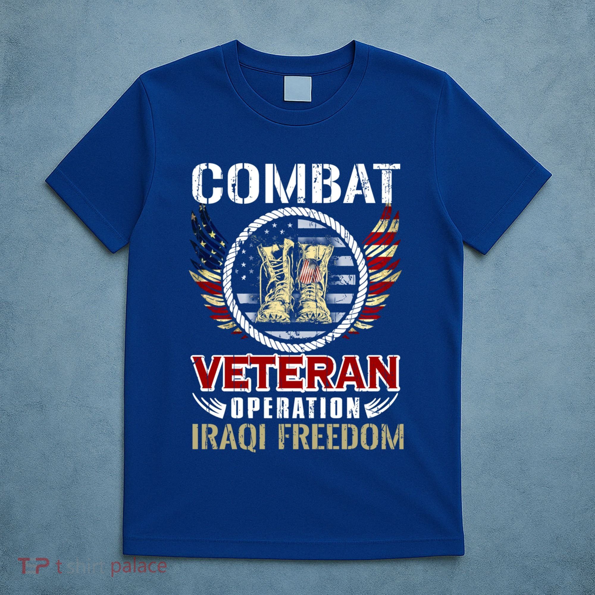 Combat Veteran Iraqi Freedom American Military Gift T-Shirt