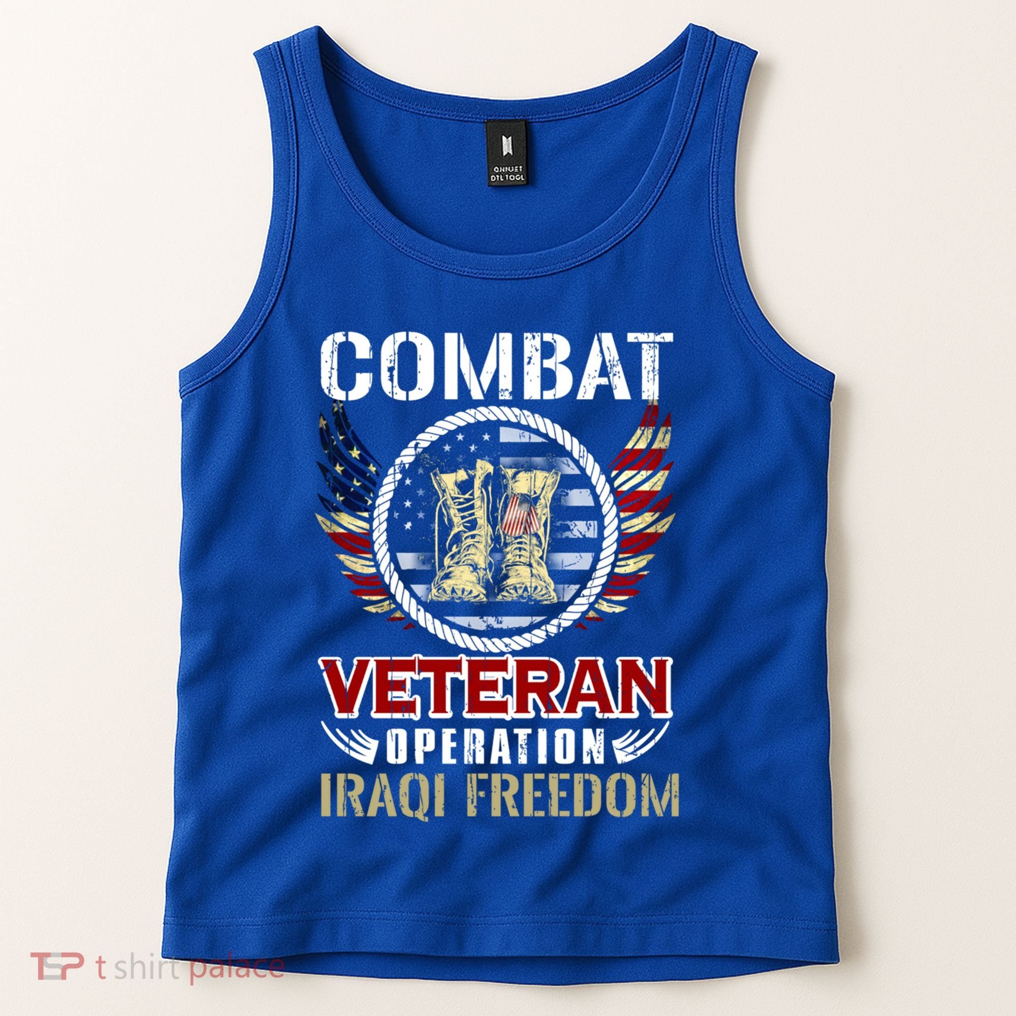 Combat Veteran Iraqi Freedom American Military Gift Tank Top