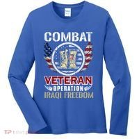 Combat Veteran Iraqi Freedom American Military Gift Women's Long Sleeve Shirt thumb 0