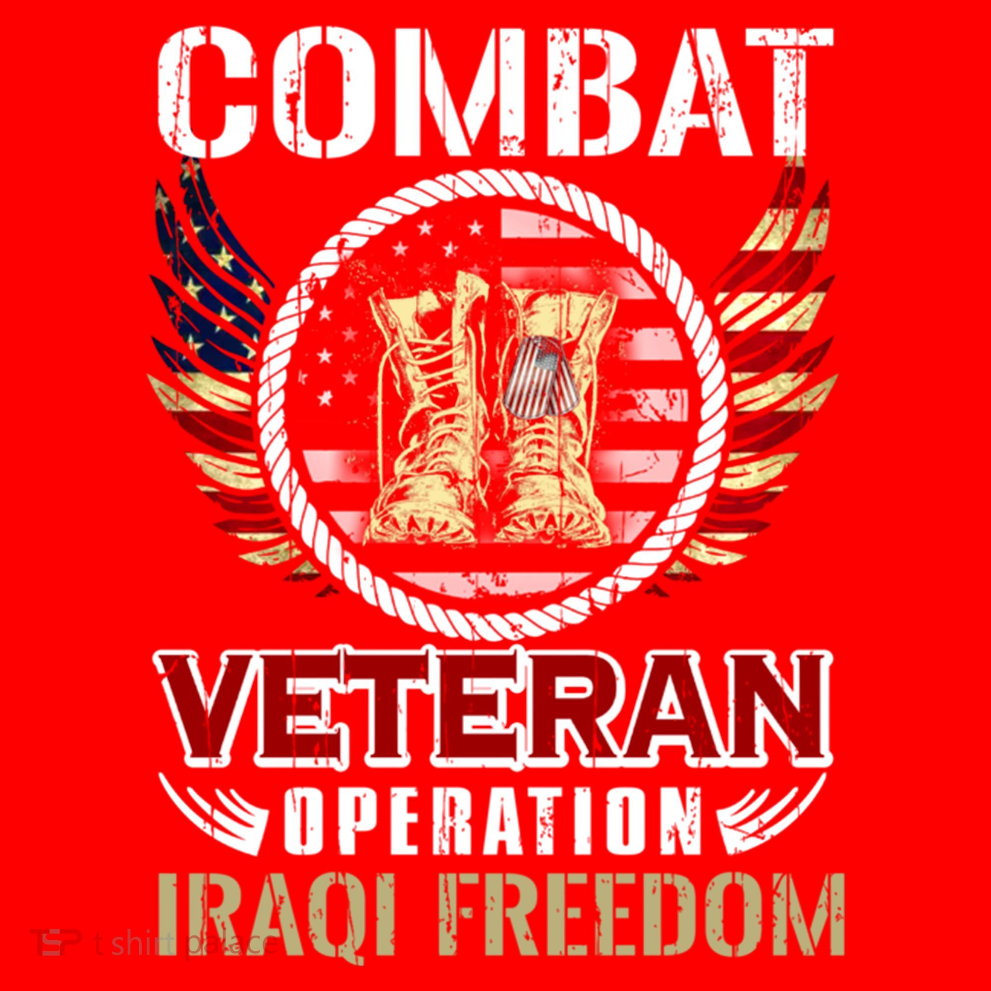 Combat Veteran Iraqi Freedom American Military Gift Santa Hat