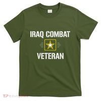 Combat Veteran Iraqi Freedom Military USA American Flag Gift T-Shirt thumb 0