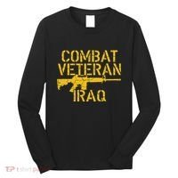Combat Veteran Iraq For Proud American Vets Long Sleeve Shirt thumb 0