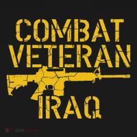 Combat Veteran Iraq For Proud American Vets Long Sleeve Shirt thumb 2