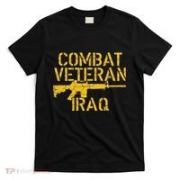 Combat Veteran Iraq For Proud American Vets T-Shirt thumb 0