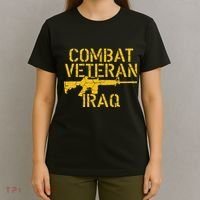Combat Veteran Iraq For Proud American Vets T-Shirt thumb 4