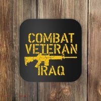 Combat Veteran Iraq For Proud American Vets Coaster thumb 0