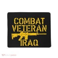 Combat Veteran Iraq For Proud American Vets Mousepad thumb 0