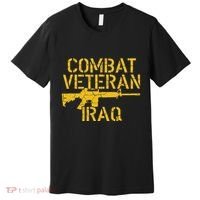 Combat Veteran Iraq For Proud American Vets Premium T-Shirt thumb 0