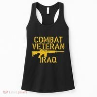 Combat Veteran Iraq For Proud American Vets Women's Tank Top thumb 0