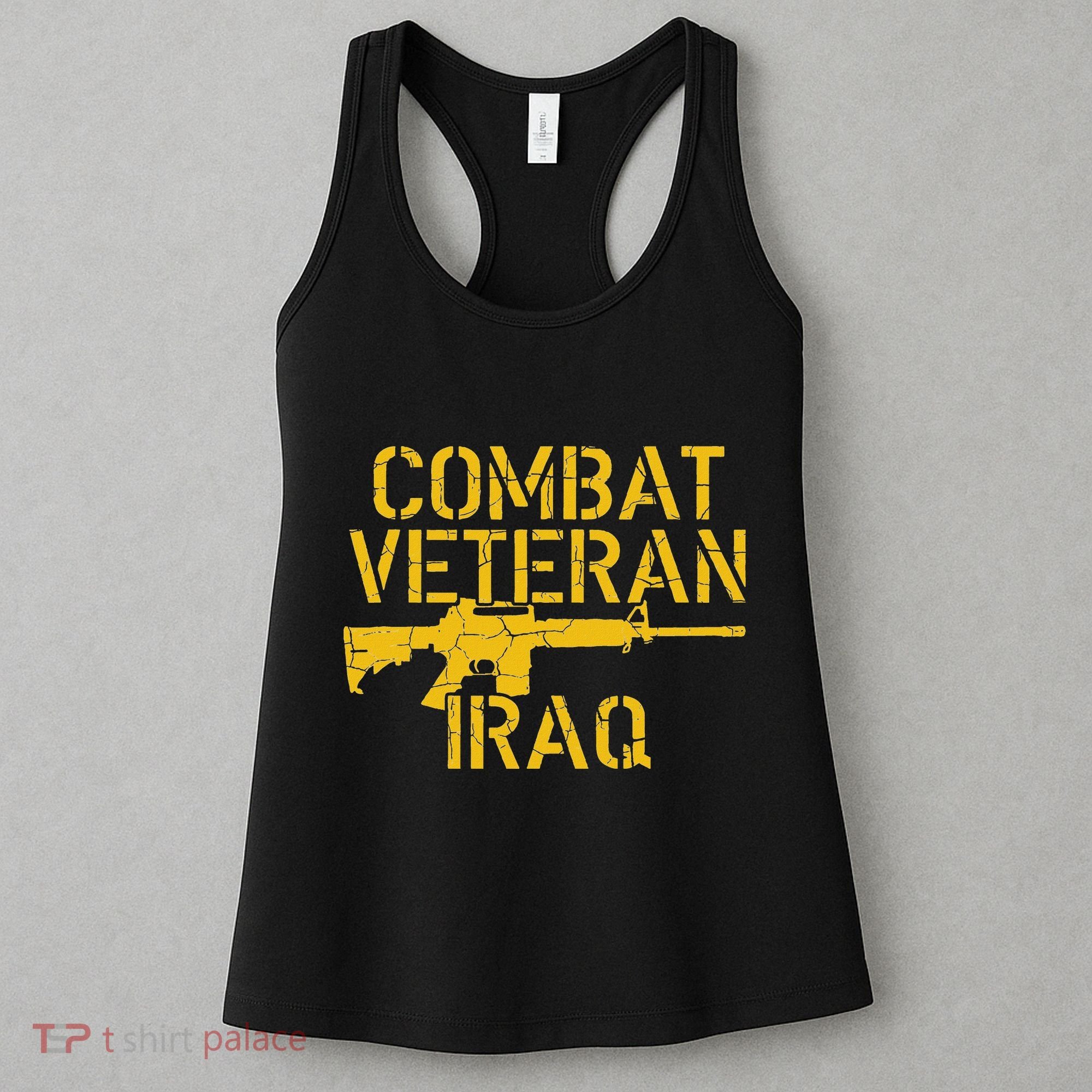 Combat Veteran Iraq For Proud American Vets Women's Tank Top
