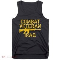 Combat Veteran Iraq For Proud American Vets Tank Top thumb 0