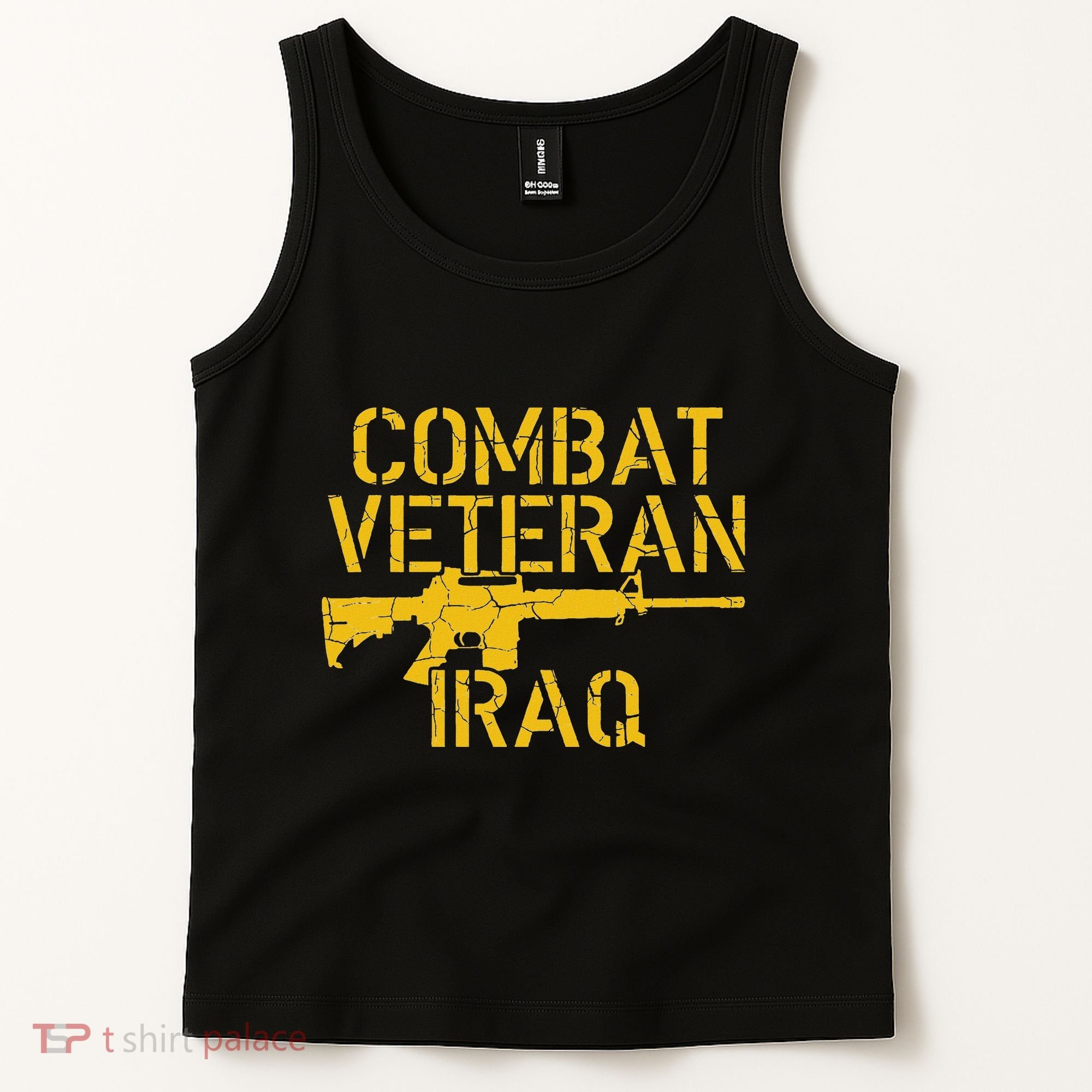 Combat Veteran Iraq For Proud American Vets Tank Top