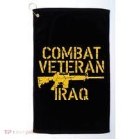 Combat Veteran Iraq For Proud American Vets Golf Towel thumb 0