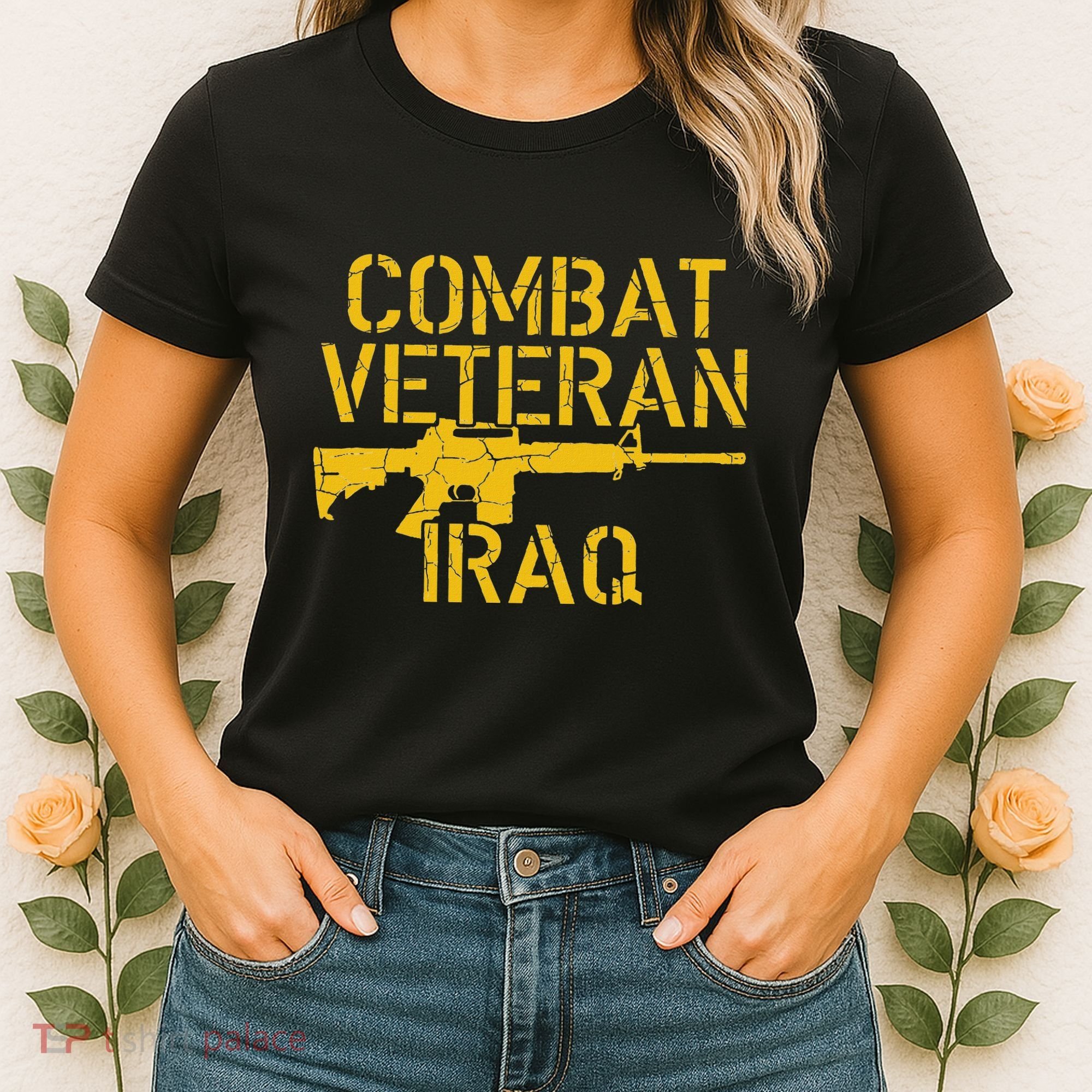 Combat Veteran Iraq For Proud American Vets Women's T-Shirt