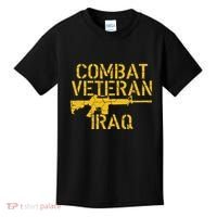 Combat Veteran Iraq For Proud American Vets Kids T-Shirt thumb 0