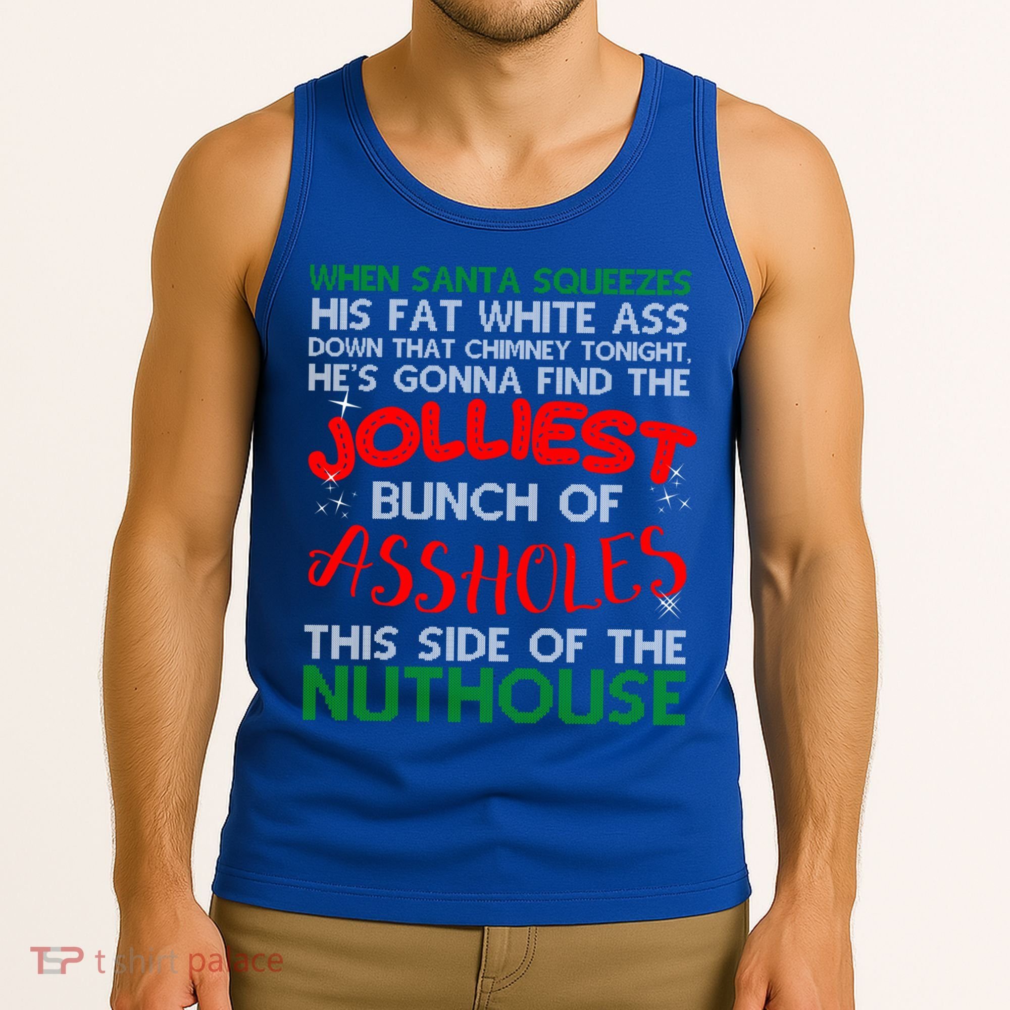 Christmas Vacation Jolliest Bunch Ugly Christmas Xmas Gift Tank Top
