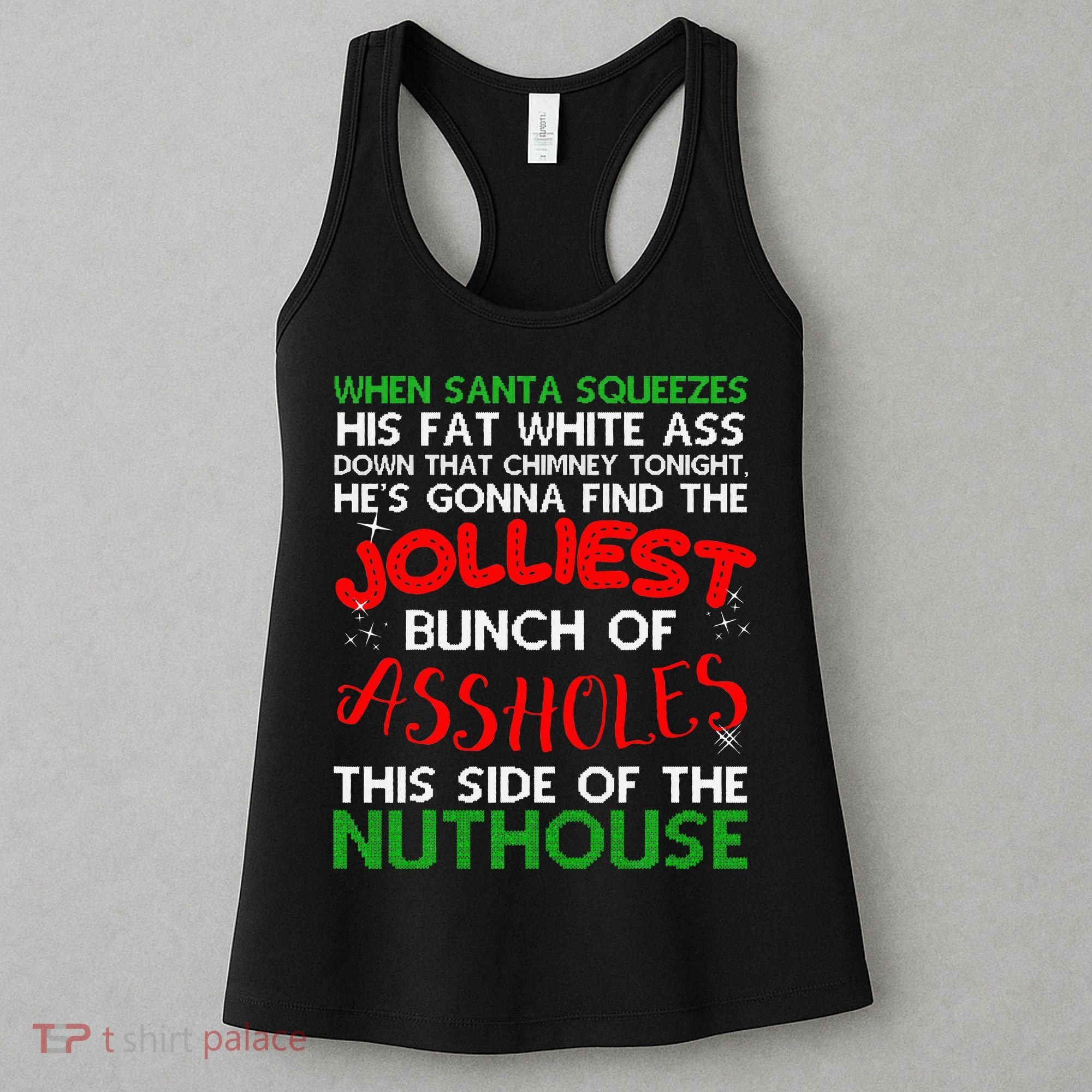 Christmas Vacation Jolliest Bunch Ugly Christmas Xmas Gifts Women's Tank Top