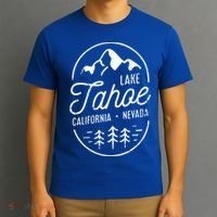 Cool Vintage Lake Tahoe California Nevada Souvenir Gift T-Shirt thumb 3