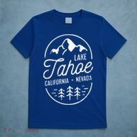 Cool Vintage Lake Tahoe California Nevada Souvenir Gift T-Shirt thumb 5