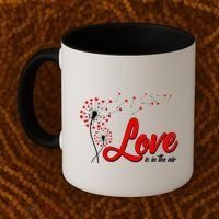 Cute Valentine Love Is In The Air Dandelions Coffee Mug thumb 2