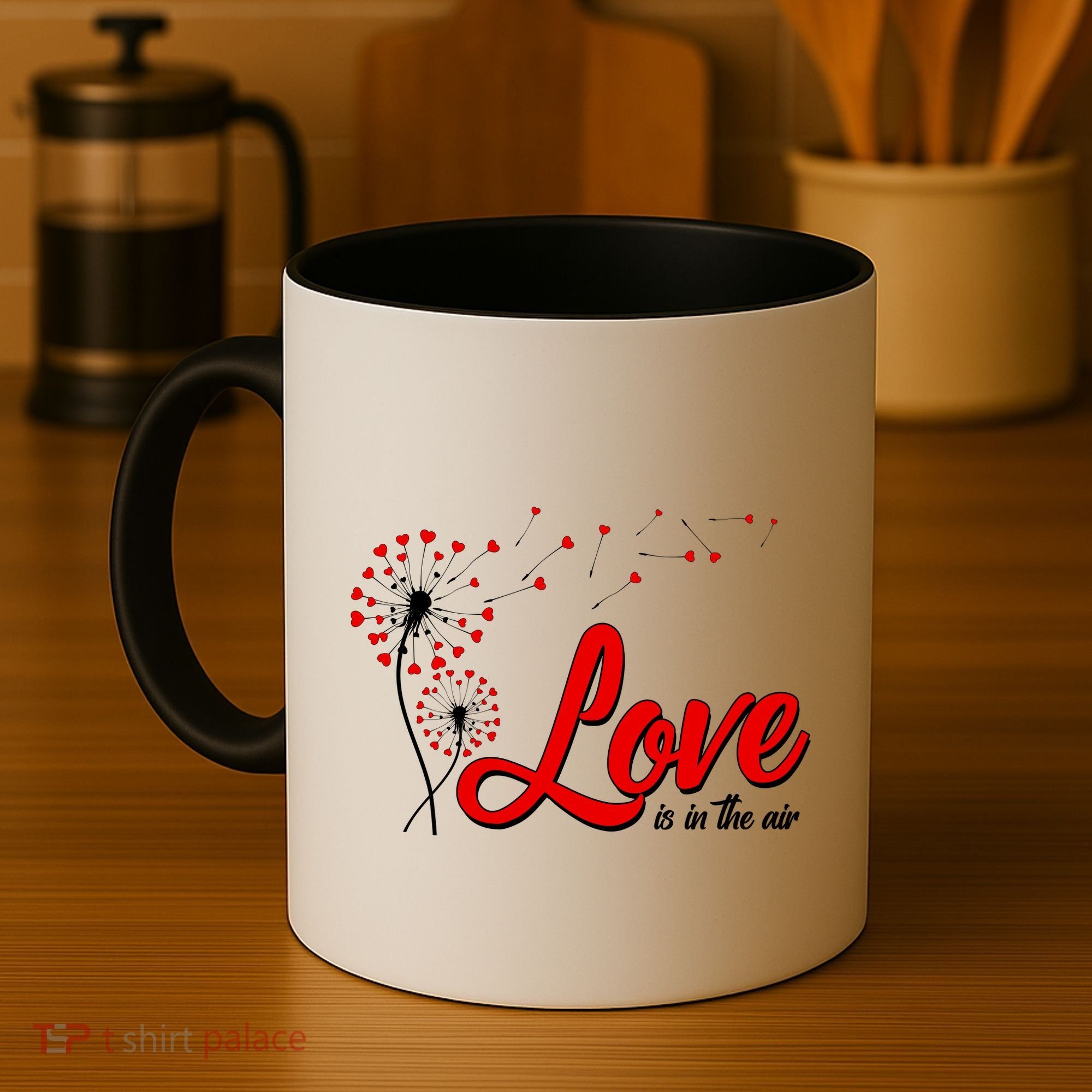Cute Valentine Love Is In The Air Dandelions Coffee Mug