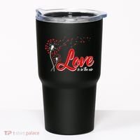Cute Valentine Love Is In The Air Dandelions Tumbler thumb 0