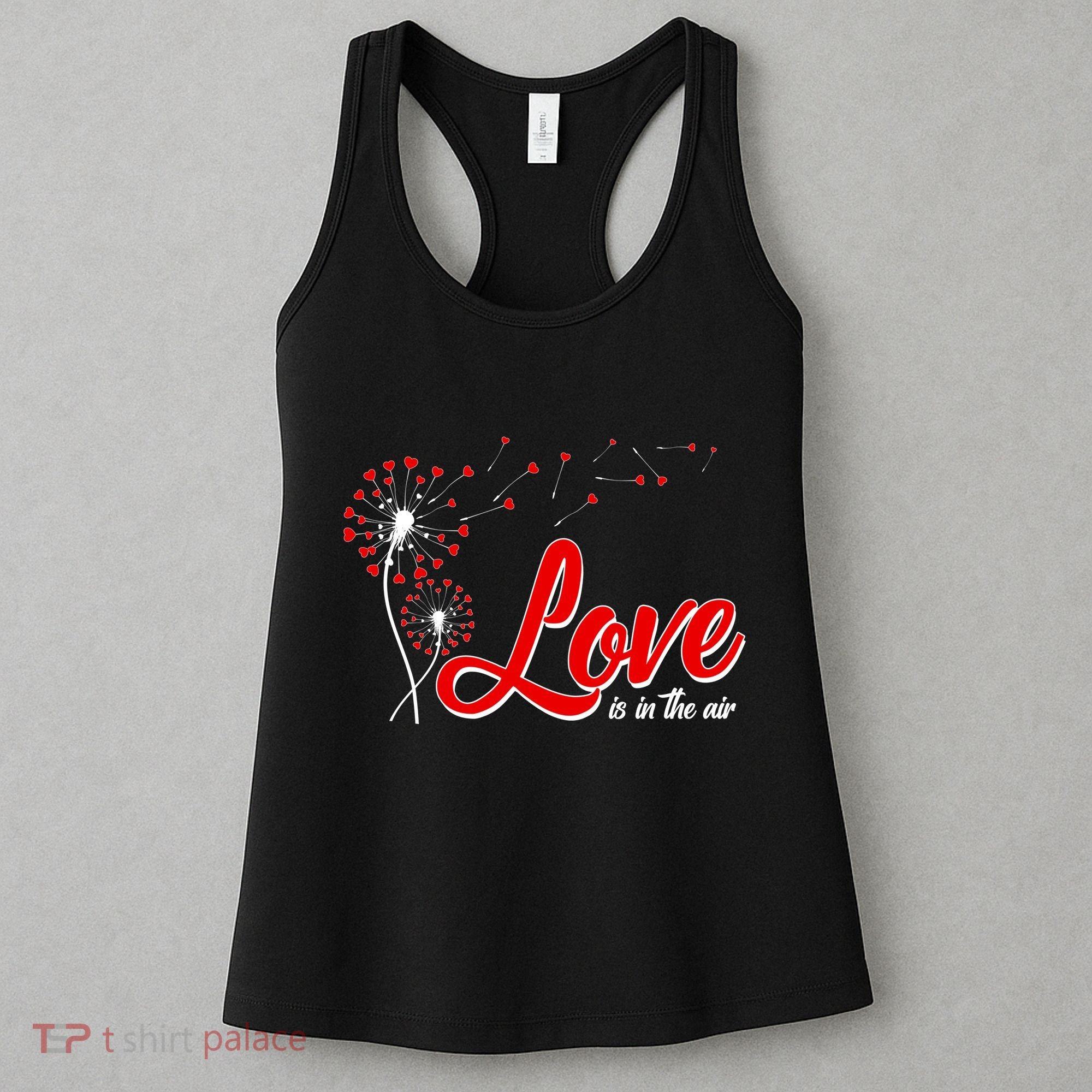 Cute Valentine Love Is In The Air Dandelions Women's Tank Top