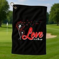 Cute Valentine Love Is In The Air Dandelions Golf Towel thumb 1