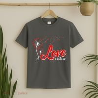 Cute Valentine Love Is In The Air Dandelions T-Shirt thumb 2