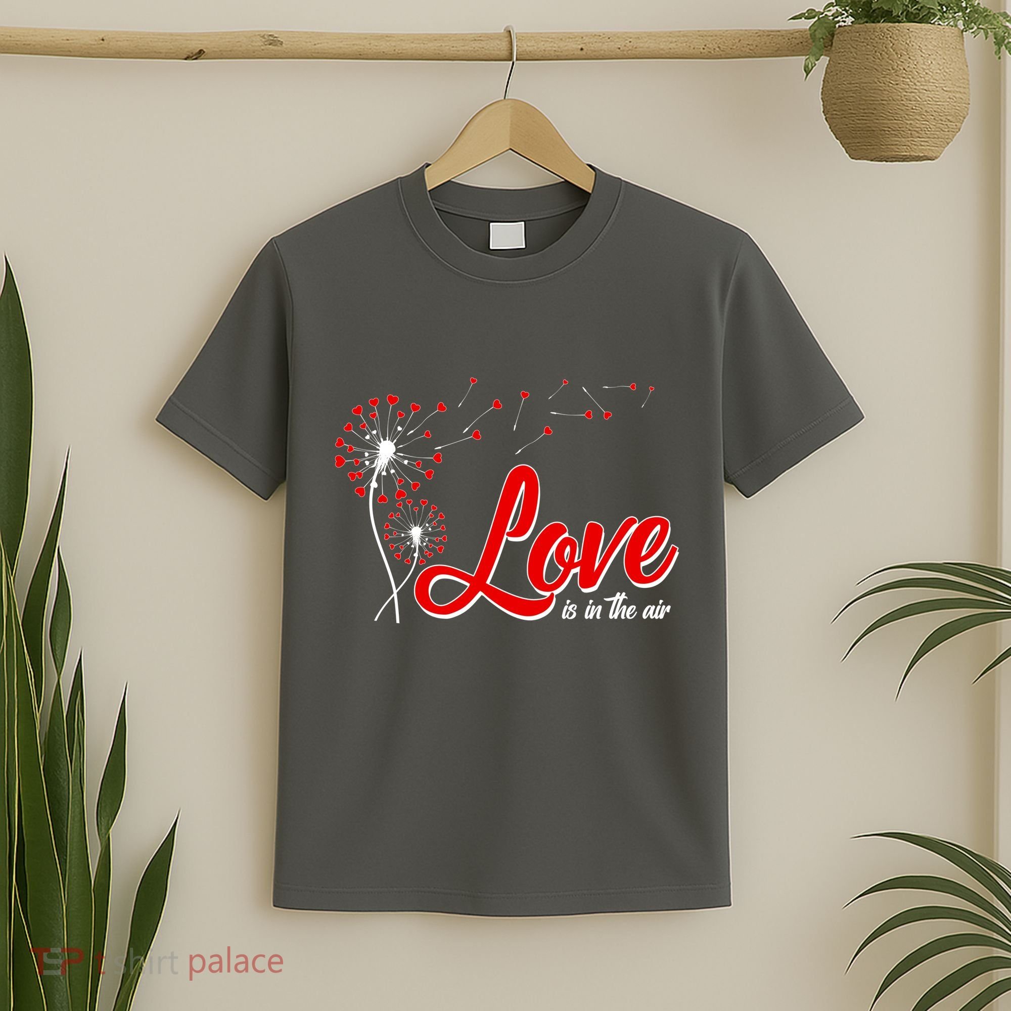 Cute Valentine Love Is In The Air Dandelions T-Shirt