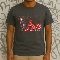 Cute Valentine Love Is In The Air Dandelions T-Shirt thumb 3