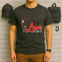 Cute Valentine Love Is In The Air Dandelions T-Shirt thumb 6