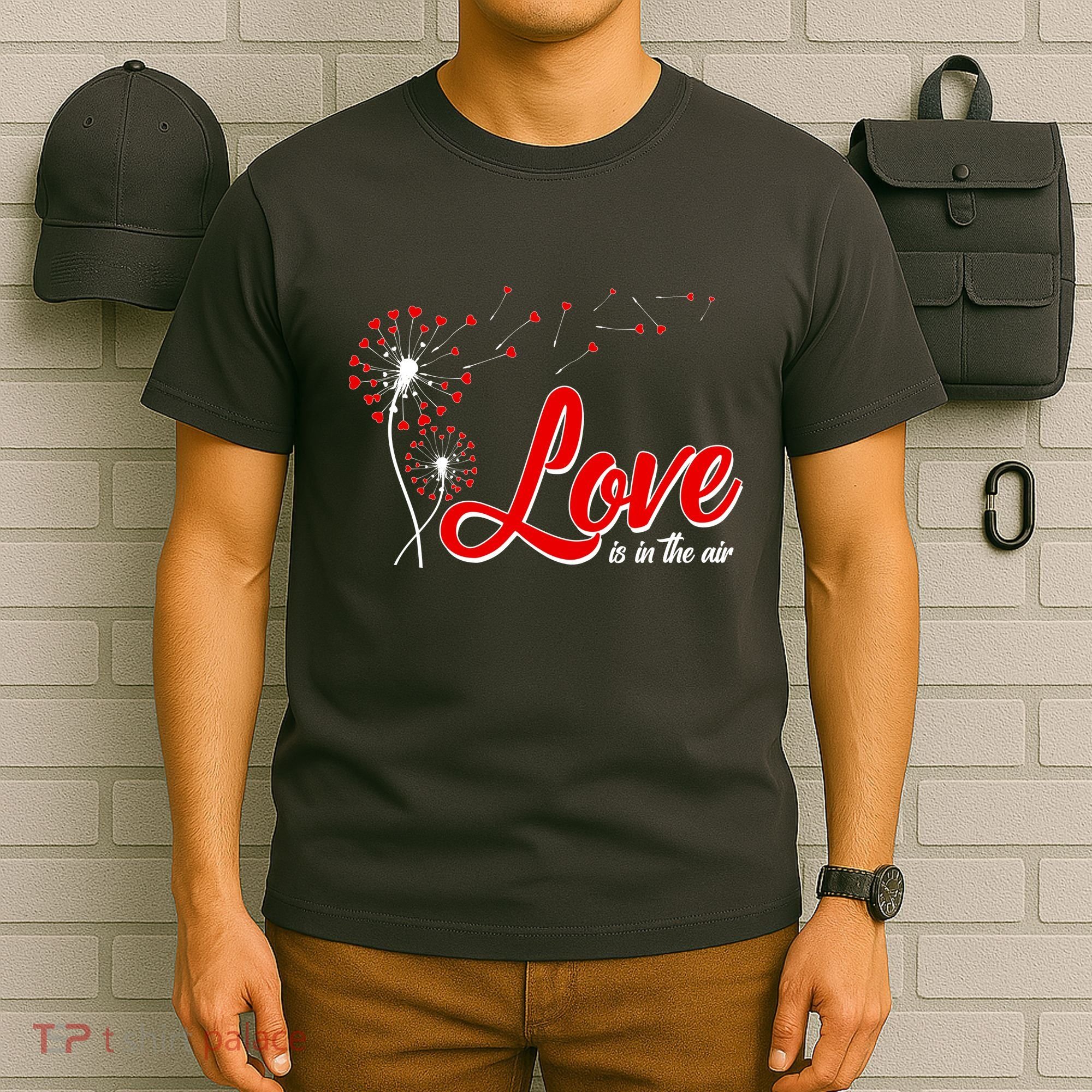 Cute Valentine Love Is In The Air Dandelions T-Shirt