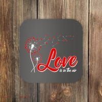 Cute Valentine Love Is In The Air Dandelions Coaster thumb 0