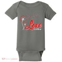 Cute Valentine Love Is In The Air Dandelions Baby Bodysuit thumb 0