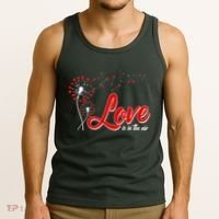 Cute Valentine Love Is In The Air Dandelions Tank Top thumb 3