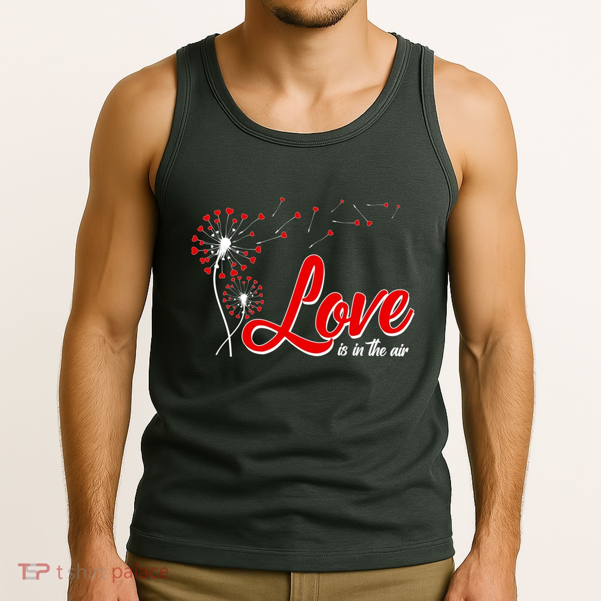 Cute Valentine Love Is In The Air Dandelions Tank Top