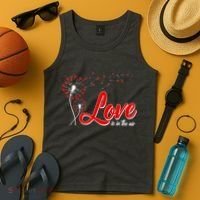 Cute Valentine Love Is In The Air Dandelions Tank Top thumb 4
