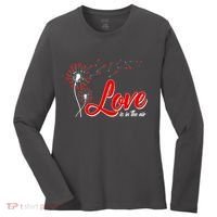 Cute Valentine Love Is In The Air Dandelions Women's Long Sleeve Shirt thumb 0