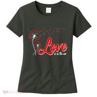 Cute Valentine Love Is In The Air Dandelions Women's T-Shirt thumb 0