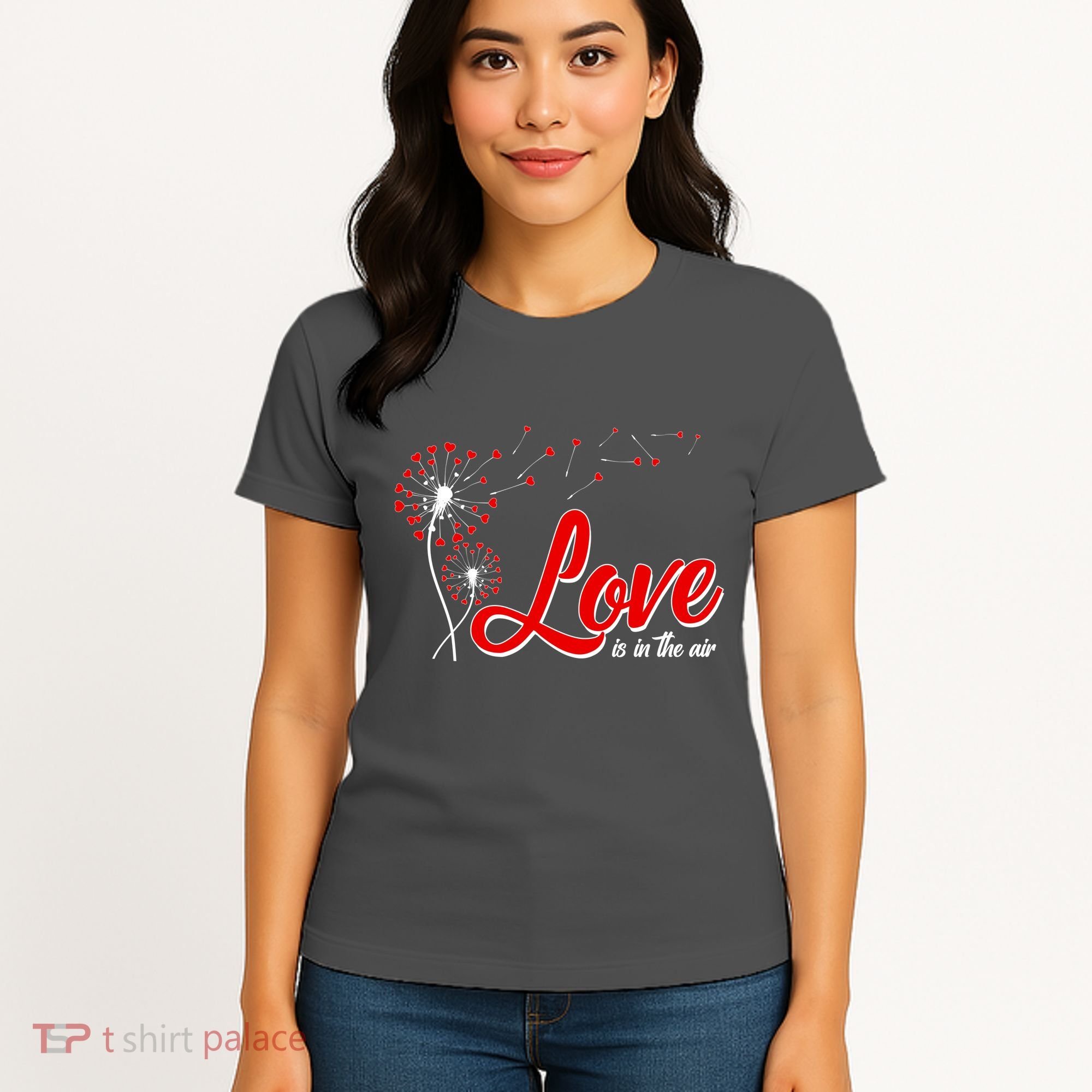Cute Valentine Love Is In The Air Dandelions Women's T-Shirt