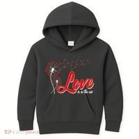 Cute Valentine Love Is In The Air Dandelions Kids Hoodie thumb 0