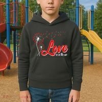 Cute Valentine Love Is In The Air Dandelions Kids Hoodie thumb 2