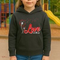 Cute Valentine Love Is In The Air Dandelions Kids Hoodie thumb 3